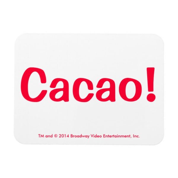 Cacao! White And Red Flexible Magnet