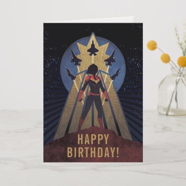 Captain Marvel | Art Deco Airforce Graphic Card