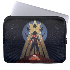 Captain Marvel | Art Deco Airforce Graphic Computer Sleeve