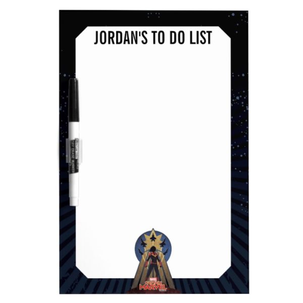 Captain Marvel | Art Deco Airforce Graphic Dry Erase Board