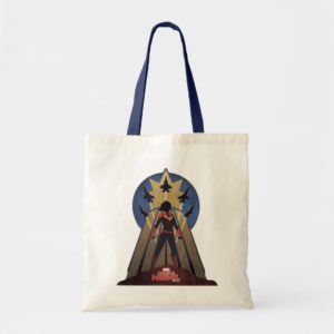 Captain Marvel | Art Deco Airforce Graphic Tote Bag