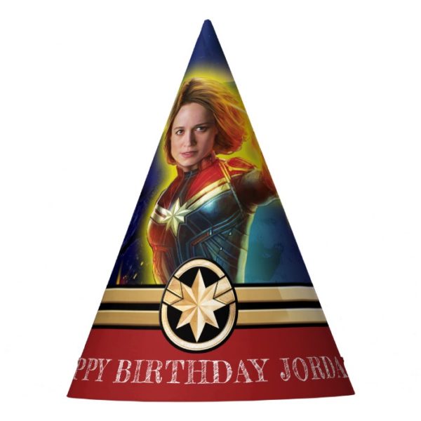 Captain Marvel | Birthday Party Hat