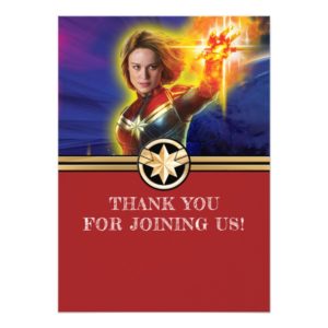 Captain Marvel | Birthday Thank You Card