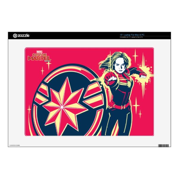 Captain Marvel | Captain Marvel Photon Fists 15" Laptop Decal
