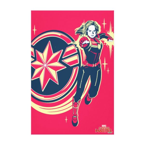 Captain Marvel | Captain Marvel Photon Fists Canvas Print