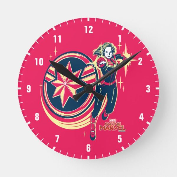 Captain Marvel | Captain Marvel Photon Fists Round Clock