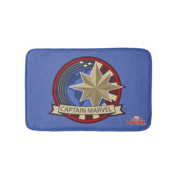 Captain Marvel | Captain Marvel US Military Badge Bath Mat