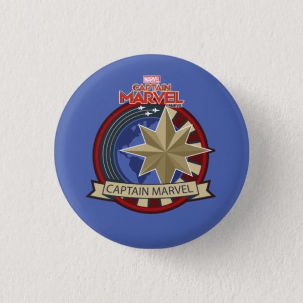 Captain Marvel | Captain Marvel US Military Badge Button