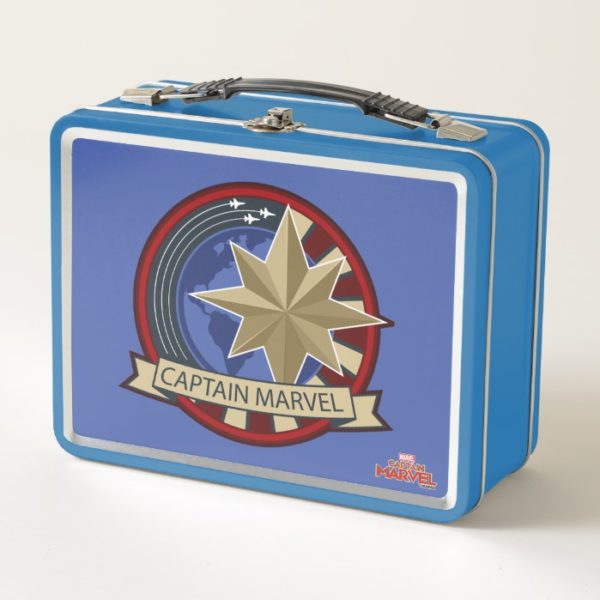 Captain Marvel | Captain Marvel US Military Badge Metal Lunch Box