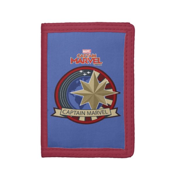 Captain Marvel | Captain Marvel US Military Badge Trifold Wallet