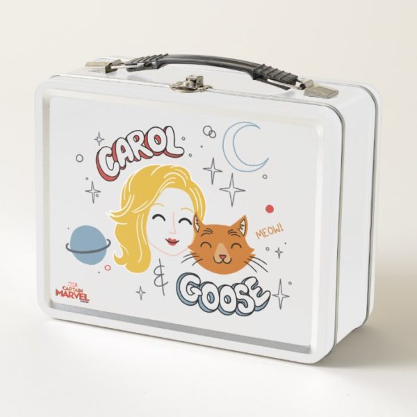 Captain Marvel | Carol & Goose Illustration Metal Lunch Box