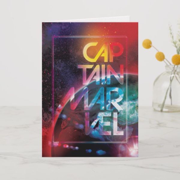 Captain Marvel | Colorful Planetary Horizon Card