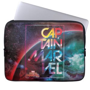 Captain Marvel | Colorful Planetary Horizon Computer Sleeve