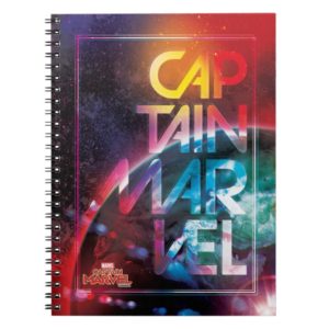Captain Marvel | Colorful Planetary Horizon Notebook