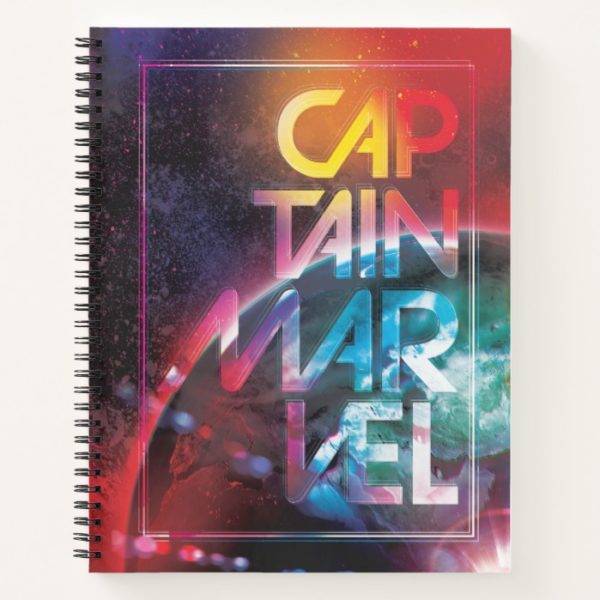 Captain Marvel | Colorful Planetary Horizon Notebook