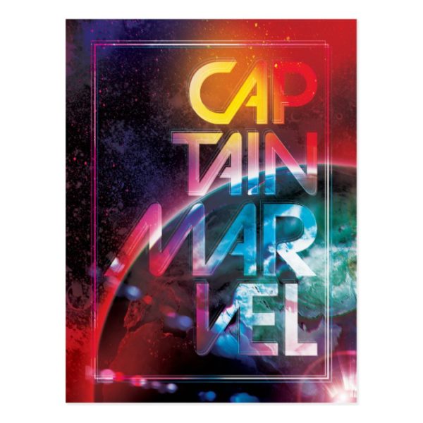 Captain Marvel | Colorful Planetary Horizon Postcard