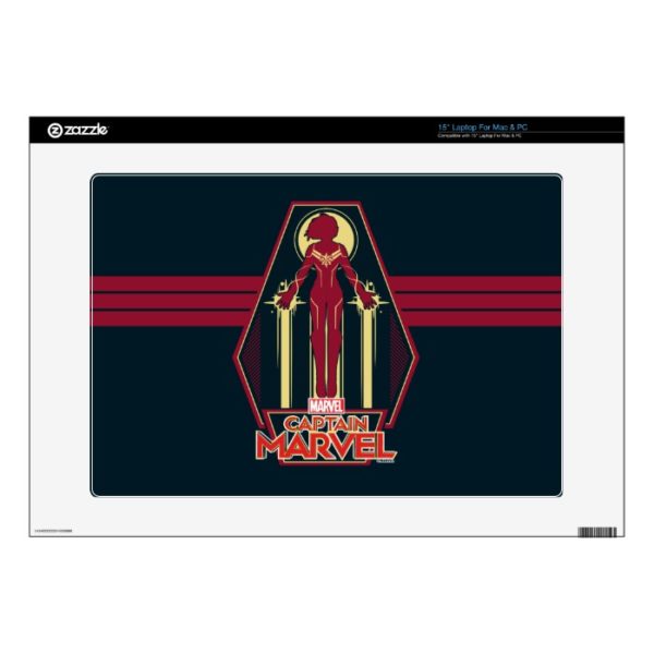 Captain Marvel | Flying Character Badge 15" Laptop Decal
