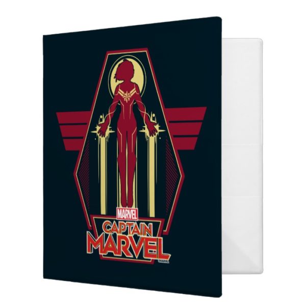 Captain Marvel | Flying Character Badge 3 Ring Binder