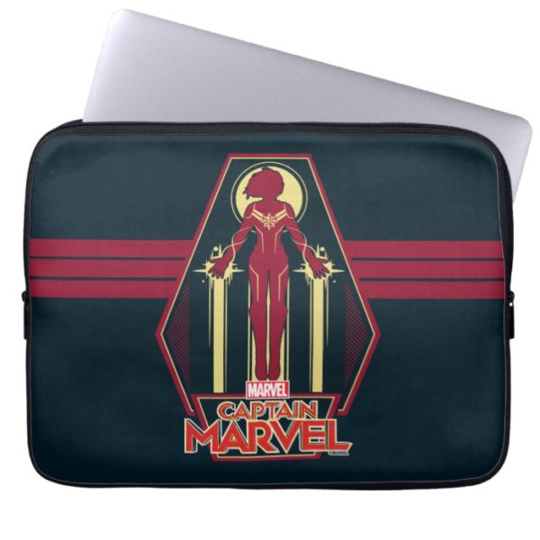 Captain Marvel | Flying Character Badge Computer Sleeve