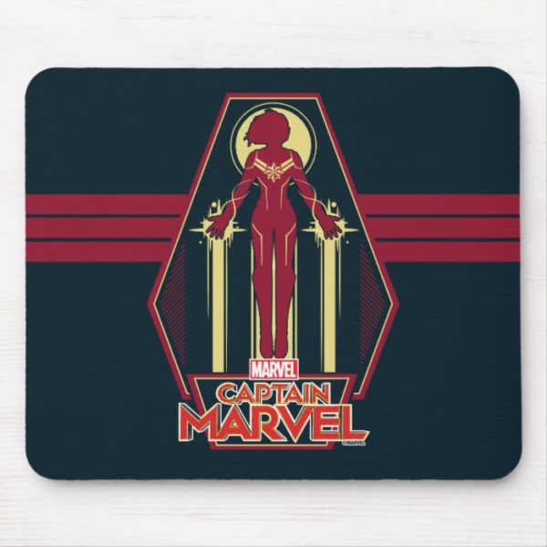 Captain Marvel | Flying Character Badge Mouse Pad