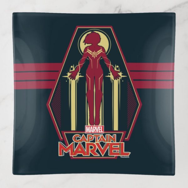 Captain Marvel | Flying Character Badge Trinket Trays