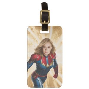 Captain Marvel | Flying Closeup Character Art Bag Tag