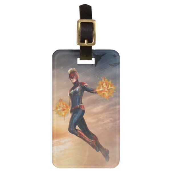 Captain Marvel | Flying With Energy Fists Bag Tag