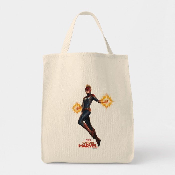 Captain Marvel | Flying With Energy Fists Tote Bag