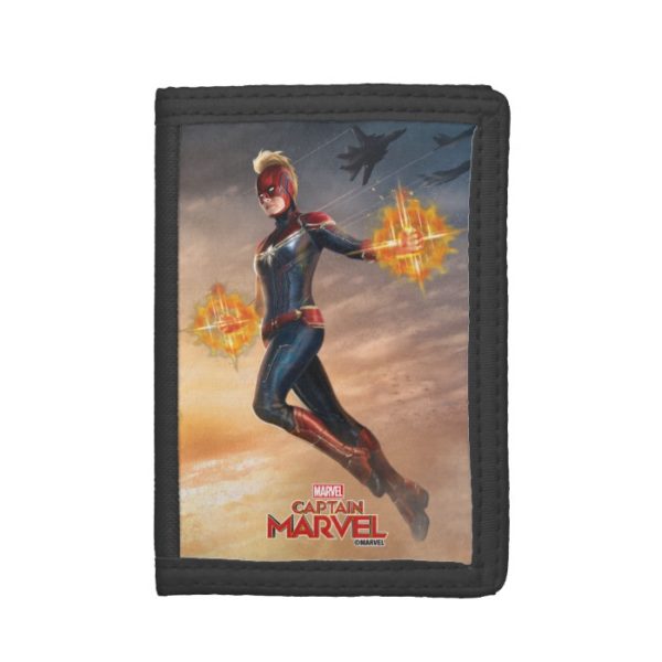 Captain Marvel | Flying With Energy Fists Trifold Wallet