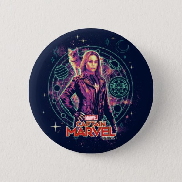 Captain Marvel | Galactic Goose & Carol Graphic Button