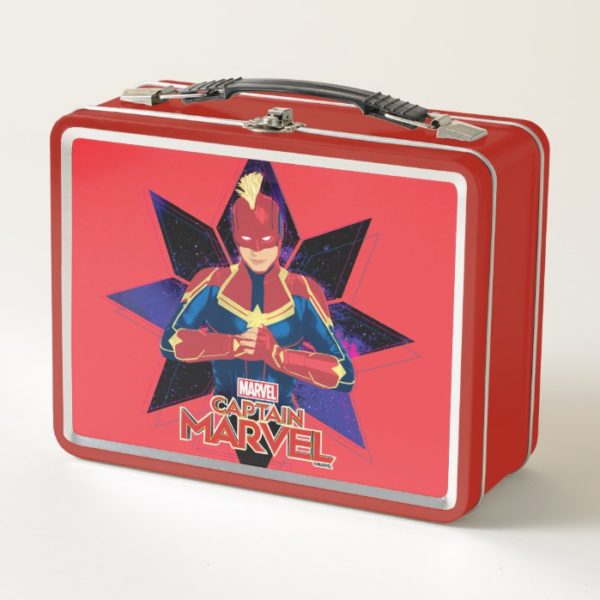 Captain Marvel | Galactic Star Character Graphic Metal Lunch Box