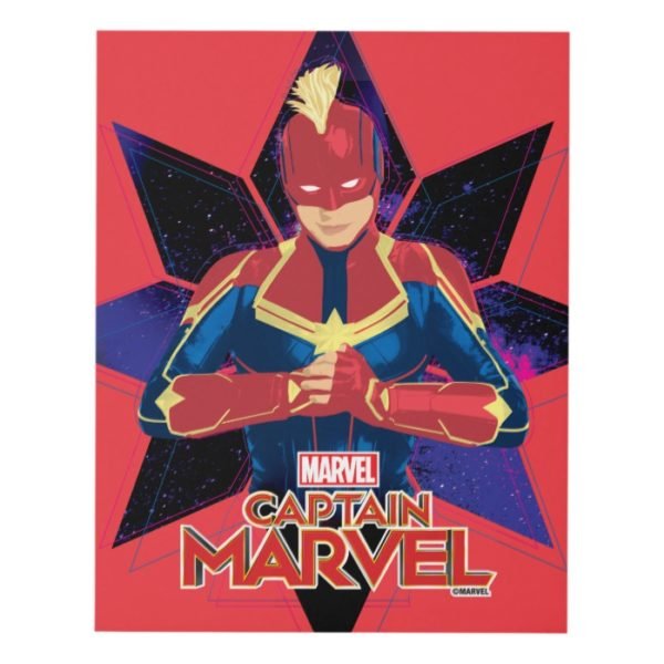 Captain Marvel | Galactic Star Character Graphic Panel Wall Art
