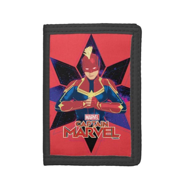 Captain Marvel | Galactic Star Character Graphic Trifold Wallet