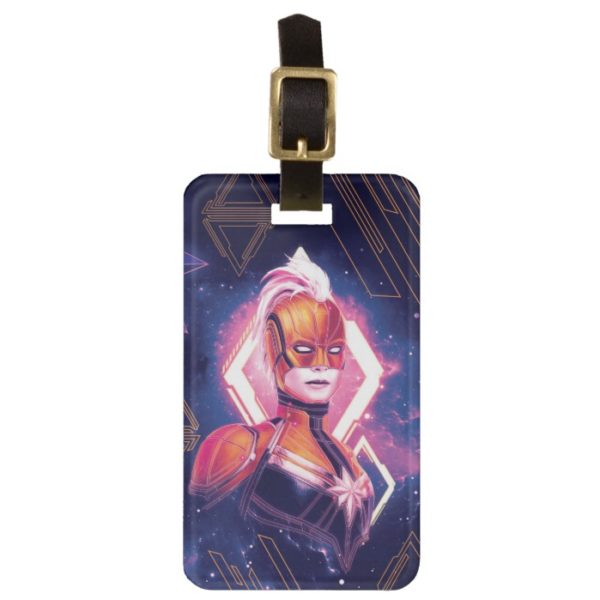 Captain Marvel | Glowing Galaxy Pattern Bag Tag