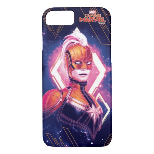 Captain Marvel | Glowing Galaxy Pattern Case-Mate iPhone Case