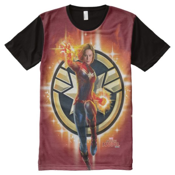 Captain Marvel | Glowing Photon Energy All-Over-Print Shirt