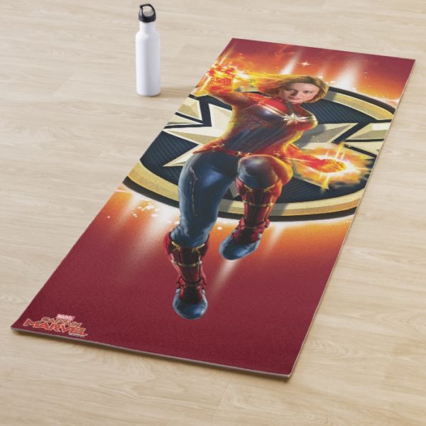 Captain Marvel | Glowing Photon Energy Yoga Mat