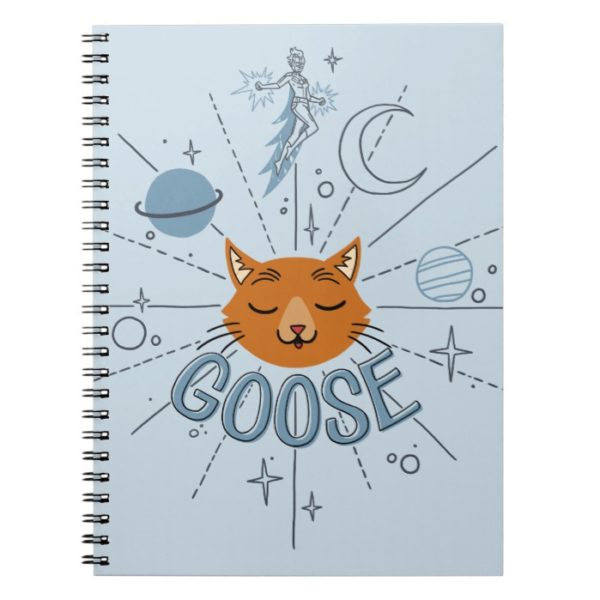 Captain Marvel | Goose In Space Illustration Notebook