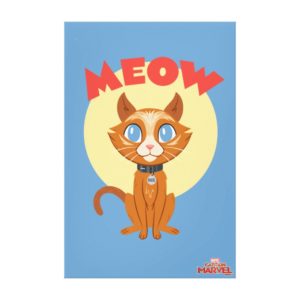 Captain Marvel | Goose "Meow" Illustration Canvas Print