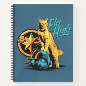 Captain Marvel | Goose on Helmet "Fly High" Notebook