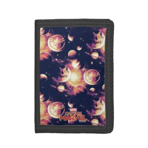 Captain Marvel | Goose Planetary Pattern Trifold Wallet