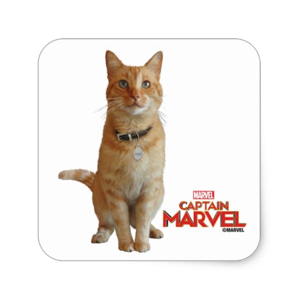 Captain Marvel | Goose Sitting Up Square Sticker