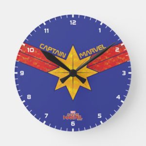 Captain Marvel | Hala Star Symbol Round Clock