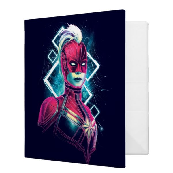 Captain Marvel | High Tech Glowing Character Art 3 Ring Binder