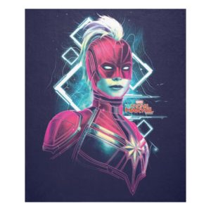 Captain Marvel | High Tech Glowing Character Art Fleece Blanket