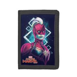 Captain Marvel | High Tech Glowing Character Art Trifold Wallet