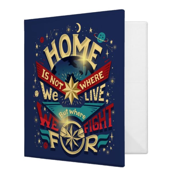 Captain Marvel | Home Is Not Where We Live 3 Ring Binder
