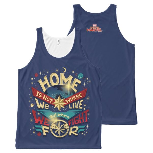 Captain Marvel | Home Is Not Where We Live All-Over-Print Tank Top