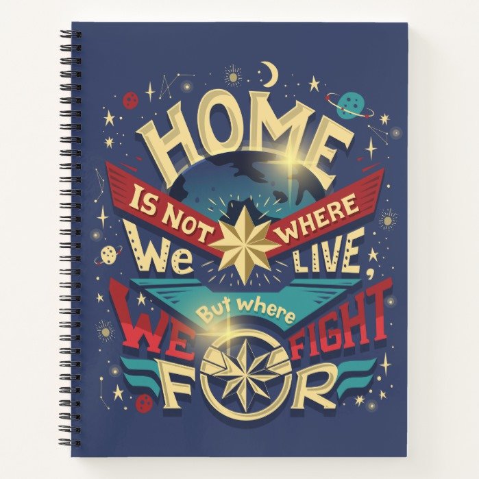 Captain Marvel | Home Is Not Where We Live Notebook