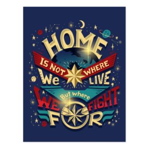 Captain Marvel | Home Is Not Where We Live Postcard
